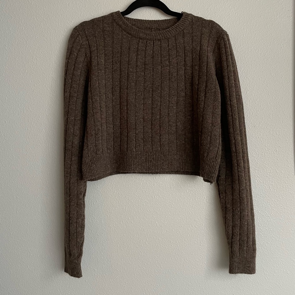 Cropped Brown Sweater